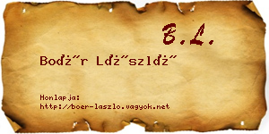Boér László névjegykártya