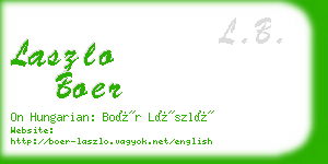 laszlo boer business card